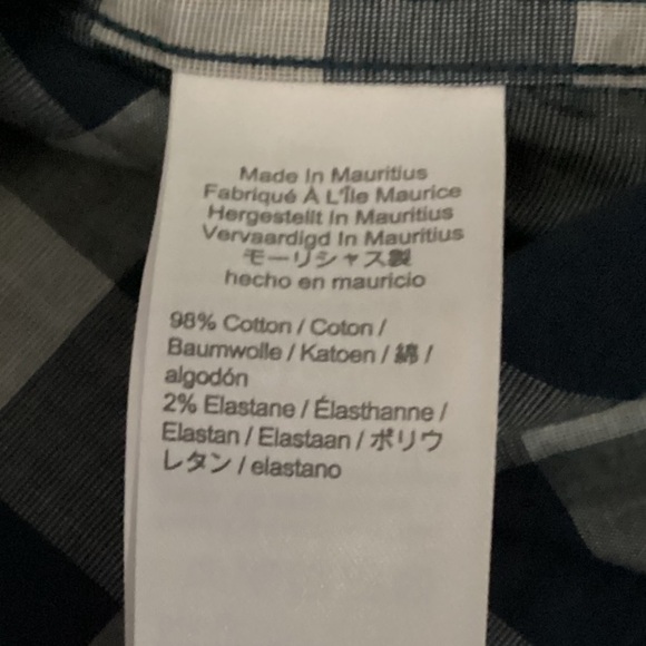 J. Crew Flex Washed Classic Fit Men’s XL Blue Check Button Down Shirt - Picture 5 of 7